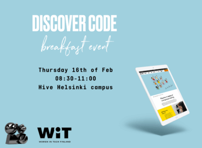 Hive Helsinki Discover Code Breakfast Event 2023