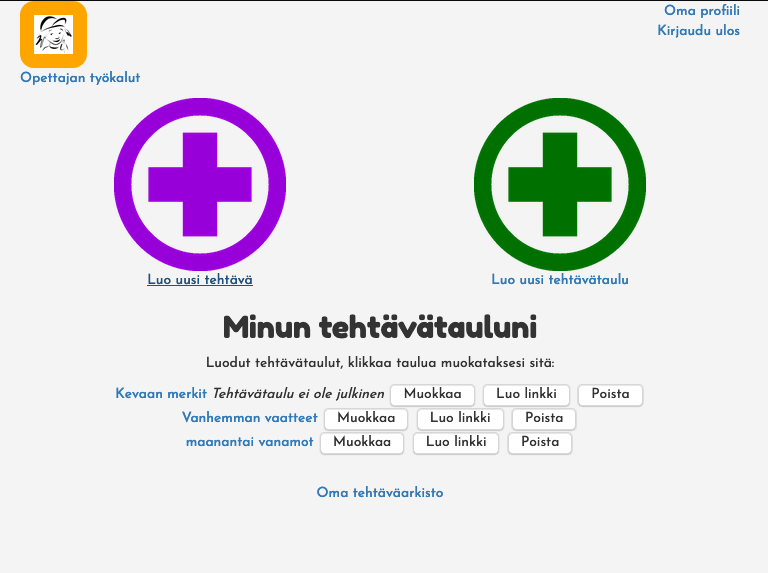 Screenshot from Kauko app