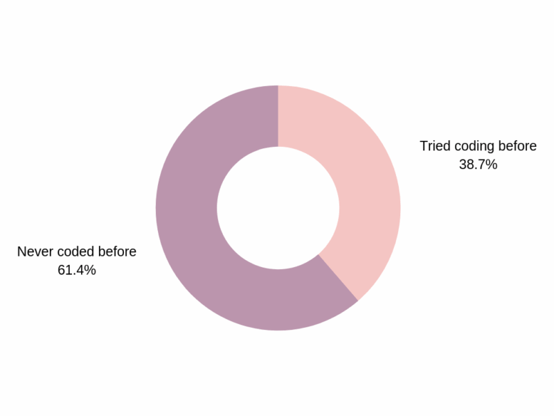 Previous coding experience chart
