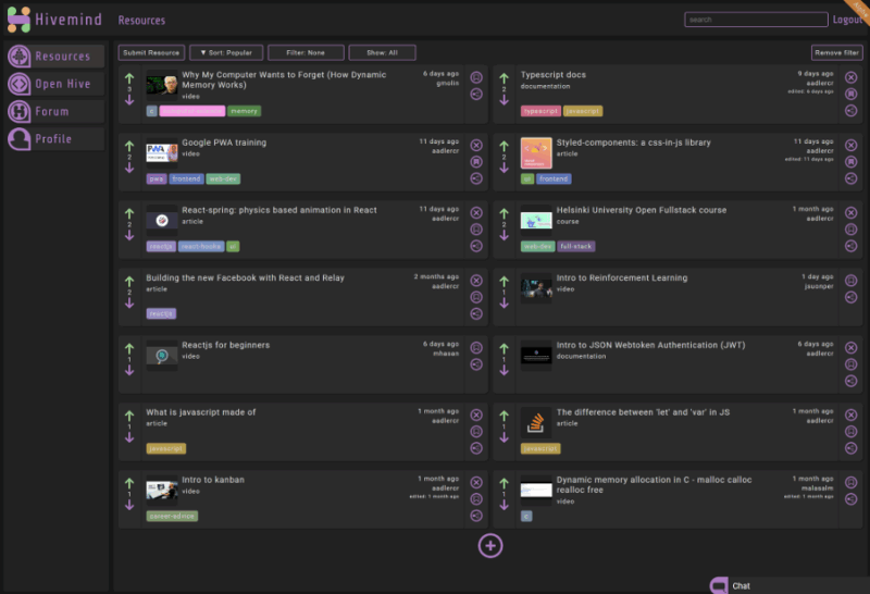 Hive Helsinki student project: The Hivemind