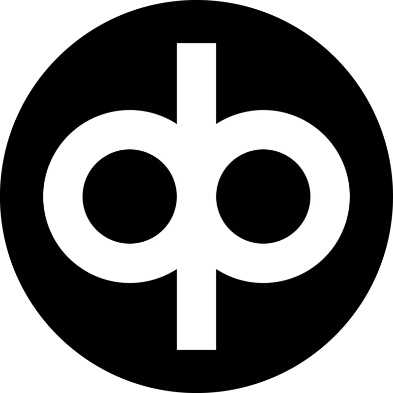OP Financial Group logo — white stylized lowercase "op" monogram centered on a black square background